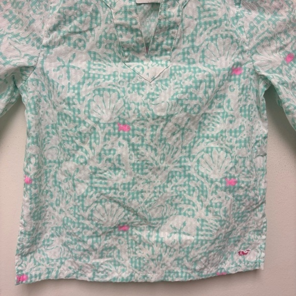 Vineyard Vines Sea Life Kn Gingham Tunic - Picture 6 of 12